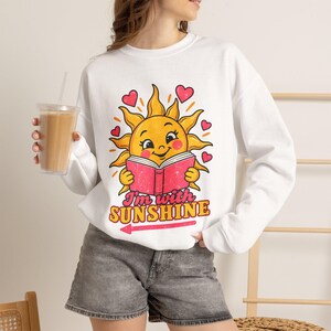 I'm with Sunshine Sweatshirt, Matching Grumpy Sunshine Couples Crewneck, Romance Trope Pair Sweater