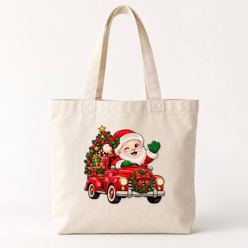 Retro Santa Claus PNG Bundle, 13 Christmas Designs (Digital Download) afbeelding 3