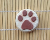 Paw Print Round Oatmeal Bar Soap for Charity - 1 Dollar Donated to Heart of Niagara Animal Rescue with Every Purchase