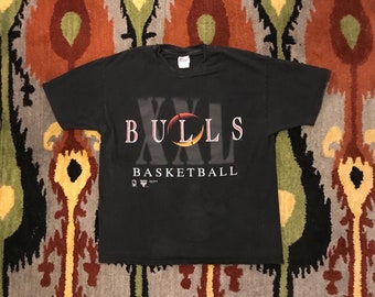 90s Chicago Bulls T Shirt Black XL