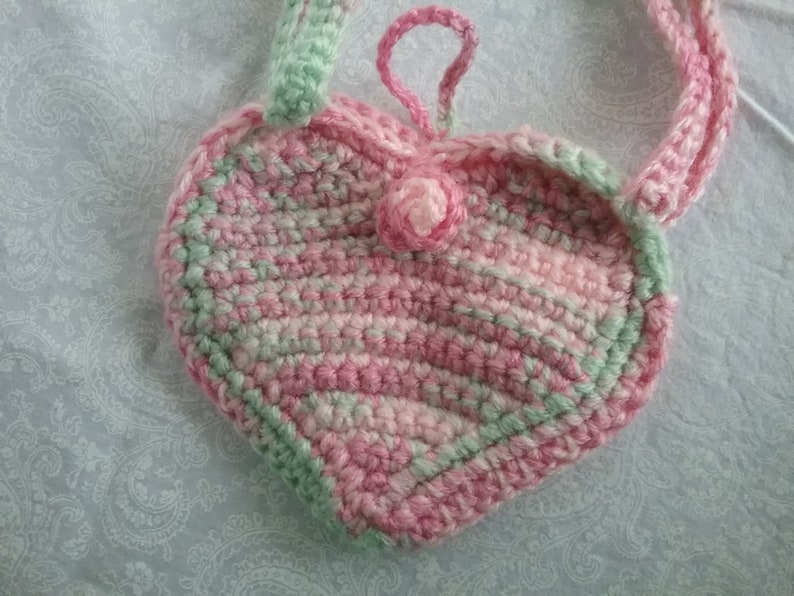 Pink and Green Heart Purse