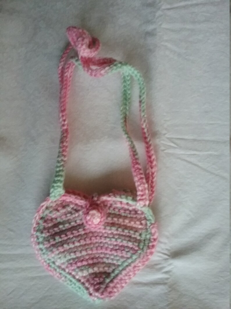 Pink and Green Heart Purse
