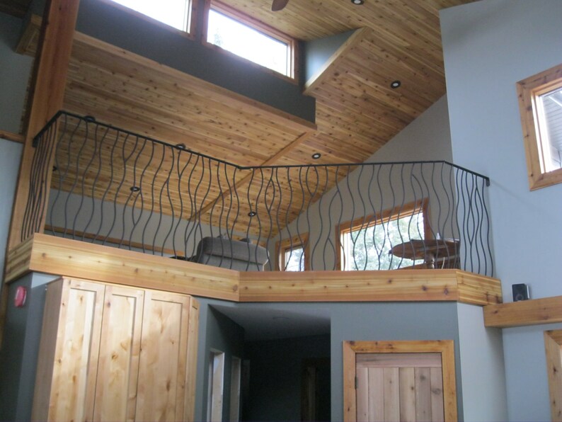 Wrought Iron Stair Railing Metal Stair Railing Custom Iron Etsy Canada