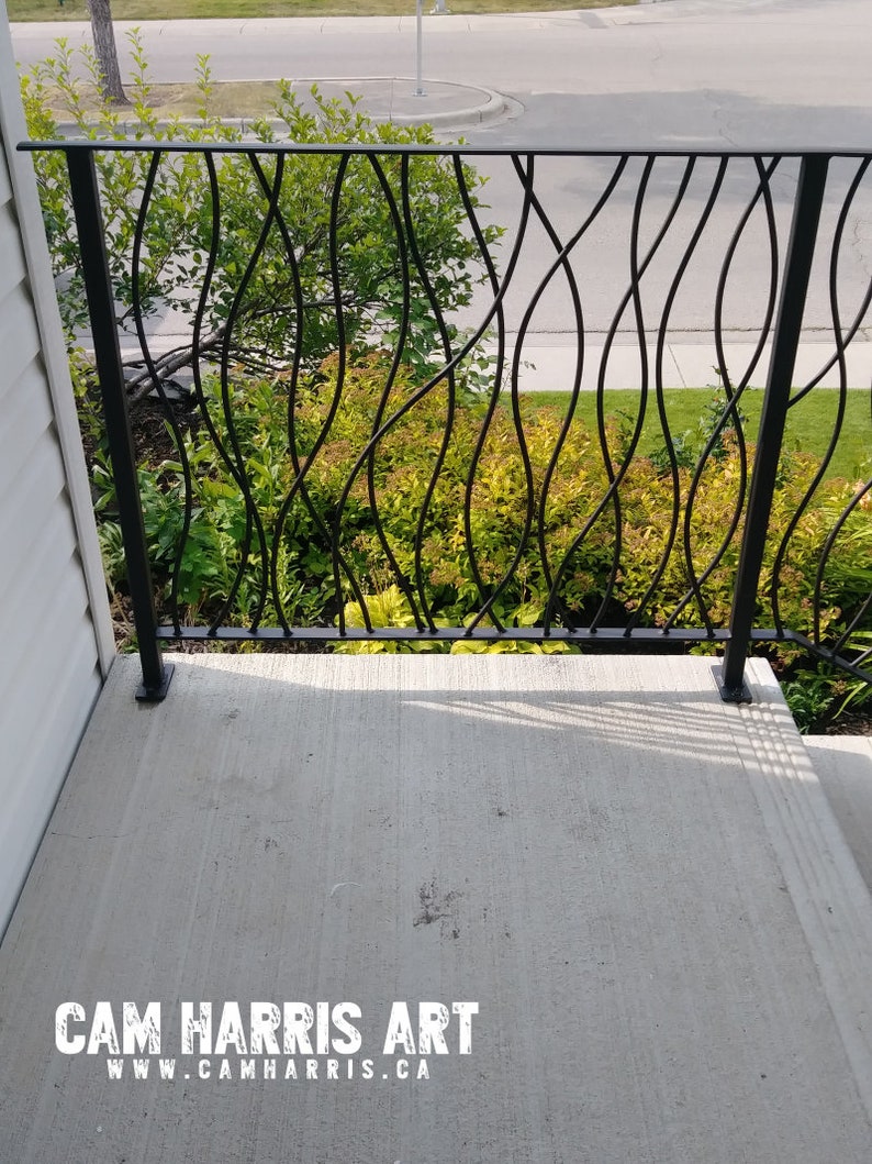 Wrought Iron Railing Entwined Design Metal Stair Railing - Etsy