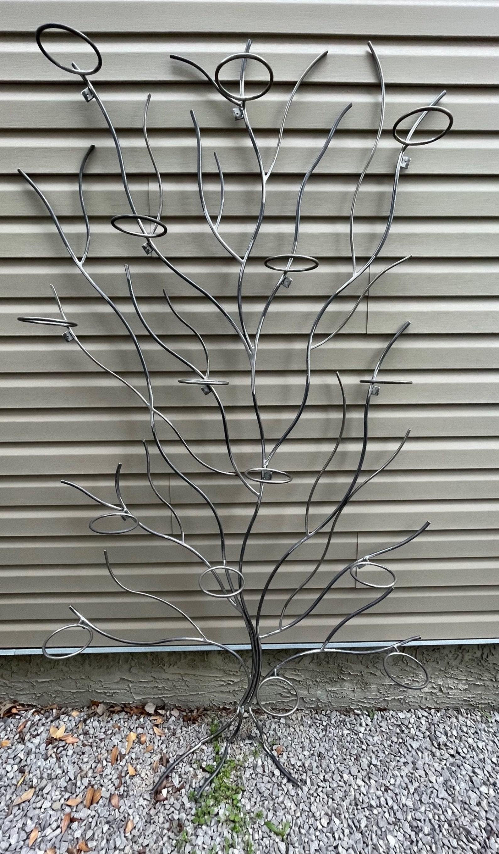 Garden Art Flower Pot Tree Hand Wrought Iron Tree Indoor Outdoor ...