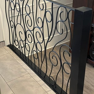 Whimsical Design Wrought Iron Railing | Metal Stair Railing | Custom ...