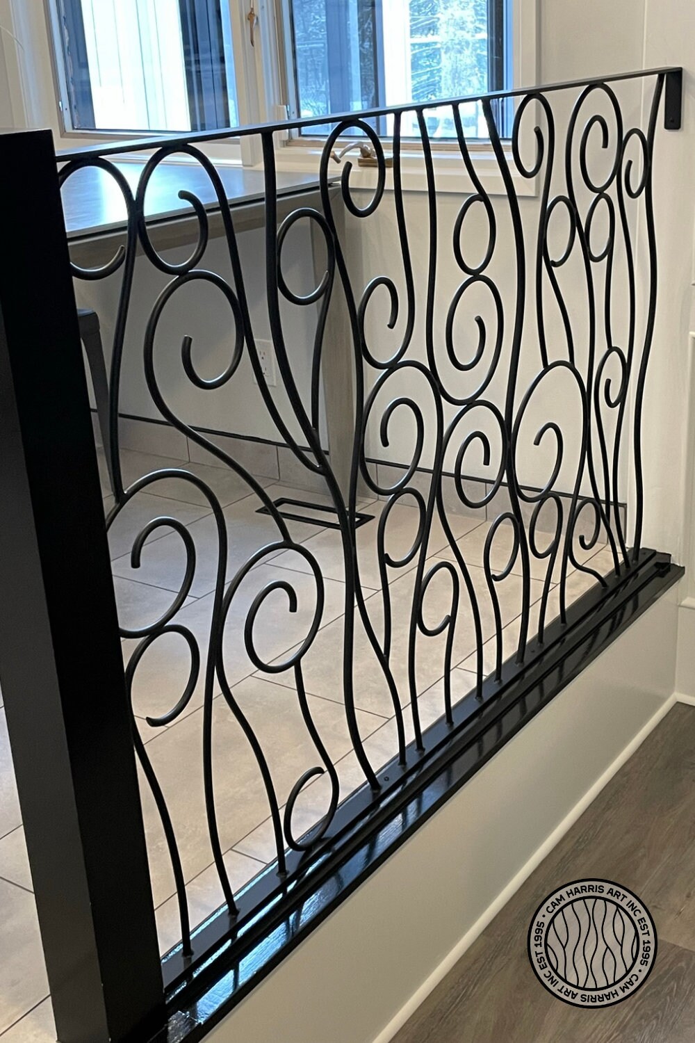 Whimsical Design Wrought Iron Railing | Metal Stair Railing | Custom ...