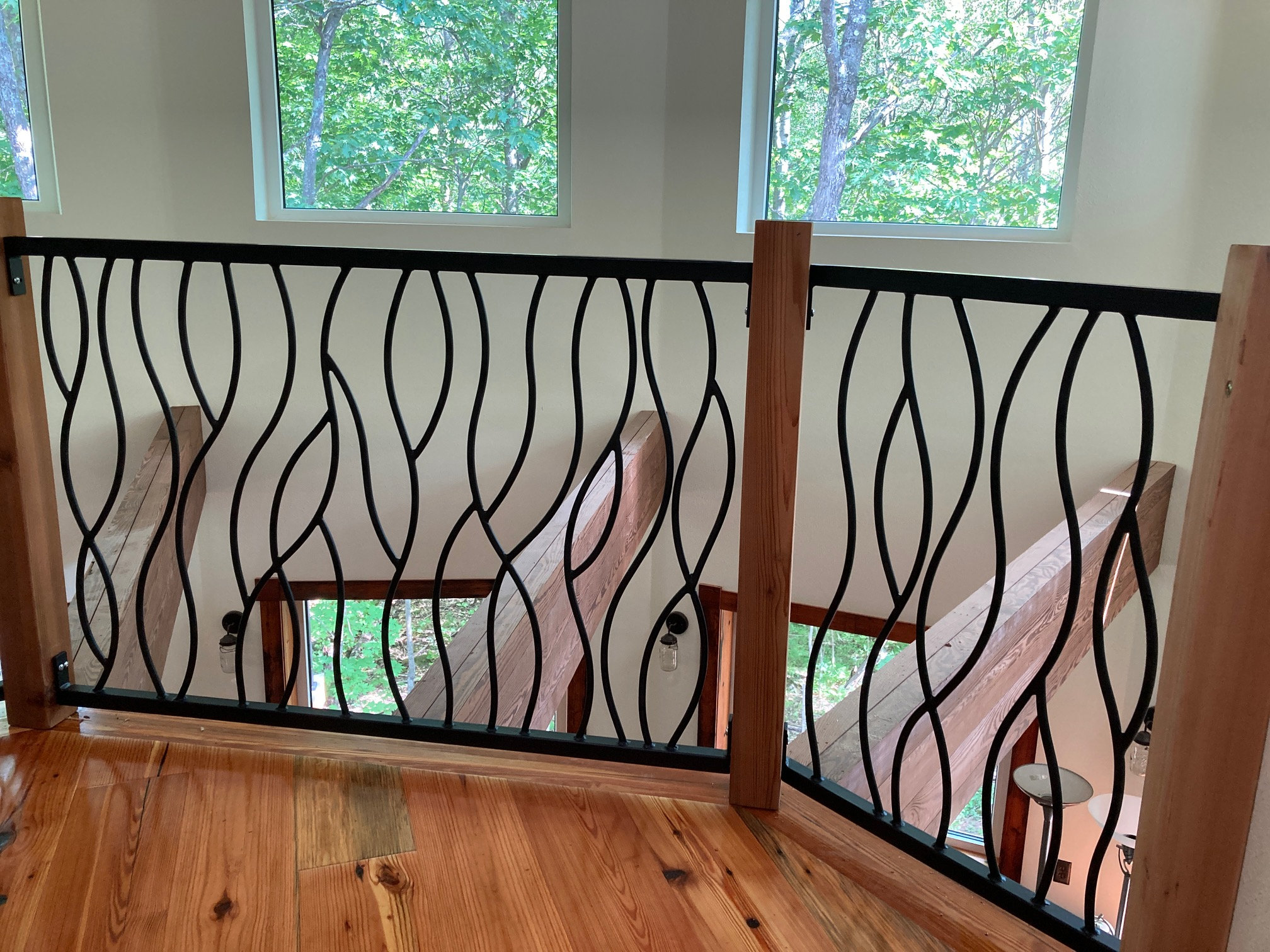 Wrought Iron Balcony Railing Custom Railing Metal Deck Etsy Canada