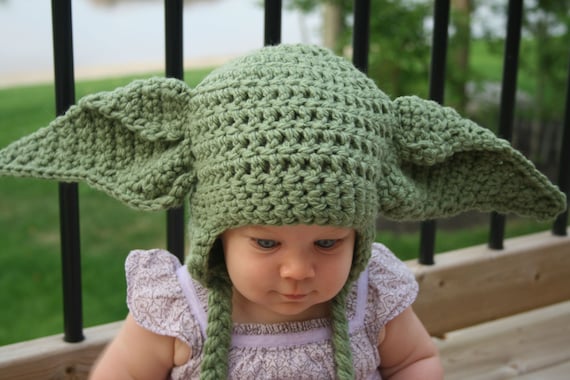 Yoda crochet hat sales