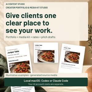 AI Creator Portfolio & Media Kit Builder for Codex or Claude Code