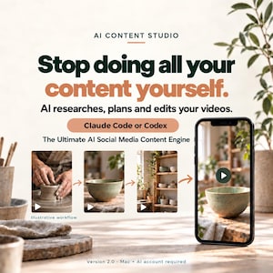 Motor de contenido de vídeo para redes sociales con IA 2.0 / Claude Code o Codex / Reels y TikTok