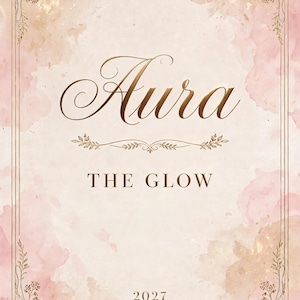 2027 Glow Up Planner Printable, Self Care Guided Journal for Women, Vision Board Goal Planner, That Girl Intention Setting PDF
