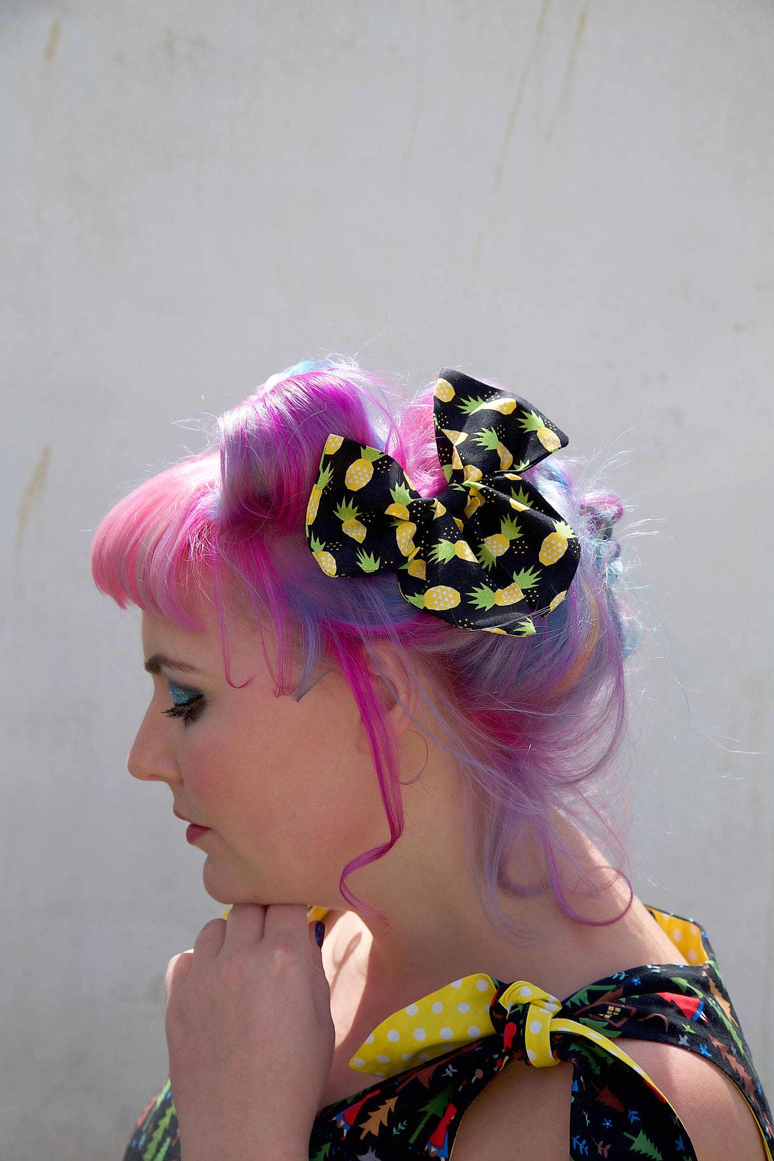 Large Pineapple Hair Bow JoJo Bow Pineapple Pineapples Bow Etsy