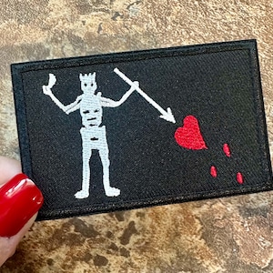 Blackbeard Embroidered Patch - Hook and Loop Backing