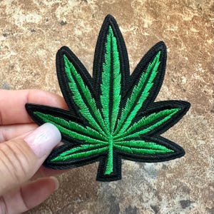 Cannabis Leaf Iron-on Patch Cut-Out