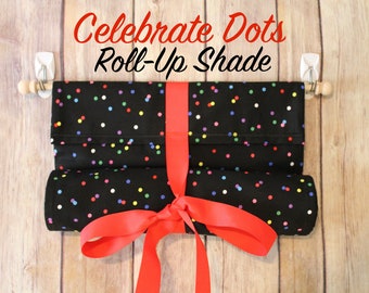 Celebrate Dots--Classroom Door Safety Curtain--Lockdown Shade--Roll-Up Shade