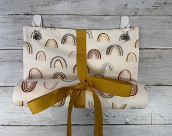 Muted Rainbows--BoHo--Classroom Door Safety Curtain--Lockdown Shade--Roll-Up Shade