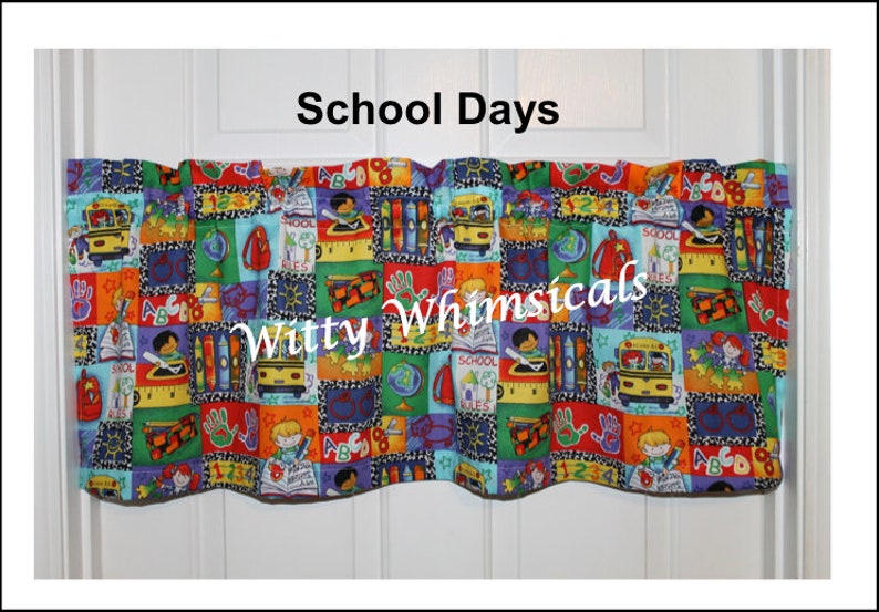 Valance--School Days--Dinosaurs Roar!--Robots--Owls /& Flowers