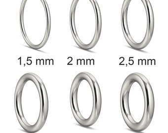 Silber Ring in Wunschbreite (Sterling Silber 925) Silberring Vorsteckring Stapelring Partnerring Hochzeitsring Zusteckring Vorsteckring