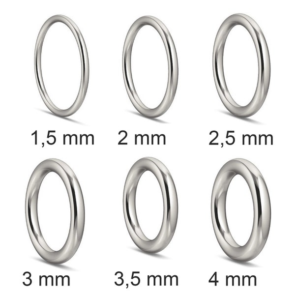 Silber Ring in Wunschbreite (Sterling Silber 925) Silberring Vorsteckring Stapelring Partnerring Hochzeitsring Zusteckring Vorsteckring
