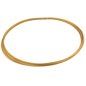 Stainless steel necklace high quality goldsmith work from Germany - gold plated - 30 row chain