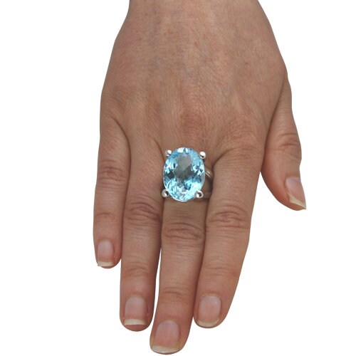 ★アメリカ＊結社＊Ｂ・Ｐ・Ｏ・Ｅパッチ＆９２５銀製リング＊２２号（実物） Topaz Silver Ring Skyblue - High-quality Goldsmith Work From