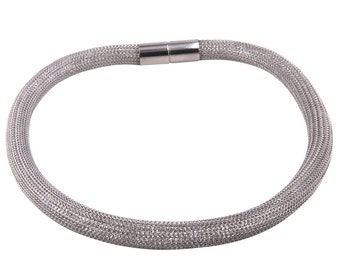 Hose chain 10 mm diameter - stainless steel necklace