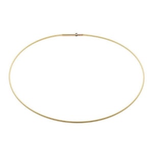 NEW: Elastic omega necklace in top quality (yellow gold 585) Spiral choker Gold hoop
