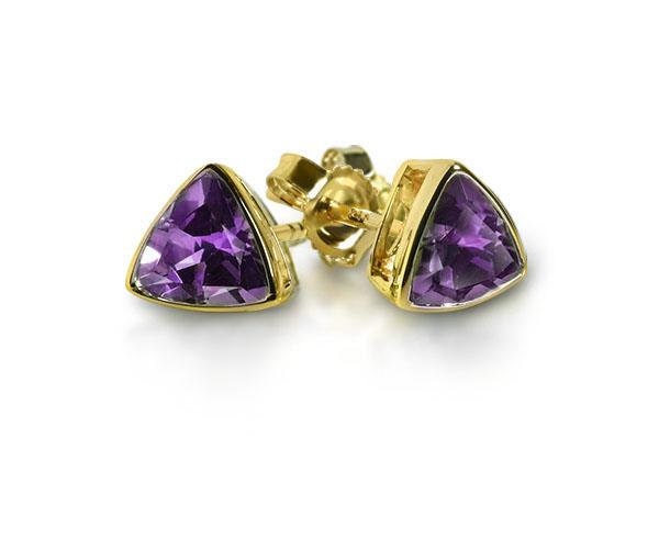 Etsy - 585 Amethyst 6 Ohrstecker Mm gelbgold