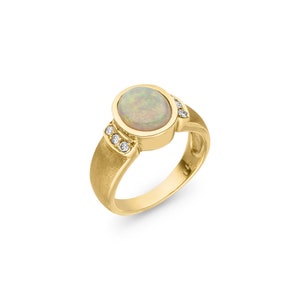 Opal Ring 1,56 ct. mit Diamanten Gelbgold 585 mit Wert-Expertise Bild 1
