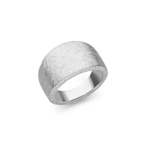 solid silver ring 15 mm wide (Sterling Silver 925) matted