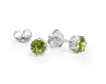 Peridot Ohrstecker 5 mm (Sterling Silber 925)