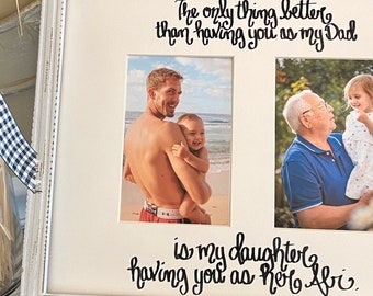 Father's Day Gift for Grandpa from Grandkids, Personalized & Hand-lettered, "The Only Thing Better...", Papa Reveal Gift