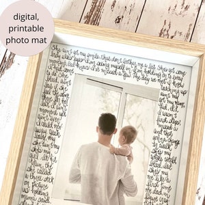 Gift for Stepdad,  Step Dad Father's Day Photo Gift, My Girl or My Boy by Elvie Shane, Printable Photo Mat Hand-lettered Digital Download