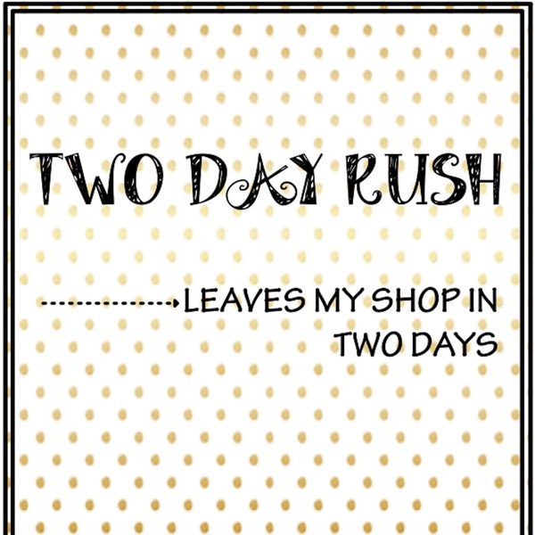 Rush Design for Any Order, Guaranteed to Leave My Shop Within Two Days, Bumps Your Order to the Front of My Order Queue