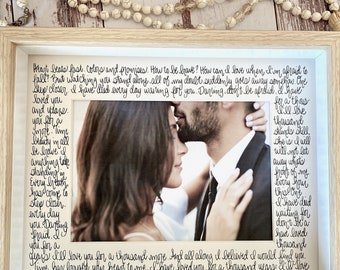 2nd Anniversary Gift, 5 Year Anniversary Gift, Song Lyrics Wall Art, Wedding Song Gift, 1st Anniversary Gift, 10 Year Anniversary