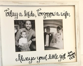 Father of the Bride Gift from Daughter, Today a Bride , a Wedding Gift for Dad from Bride or Father of the Bride Gift, Custom Photo Mat