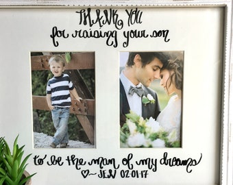 Mother of the Groom Gift from Bride, Parents Wedding Gift, Mother's Day Gift, Personalized Wedding Gift, Wedding Thank You Gift, Photo Mat