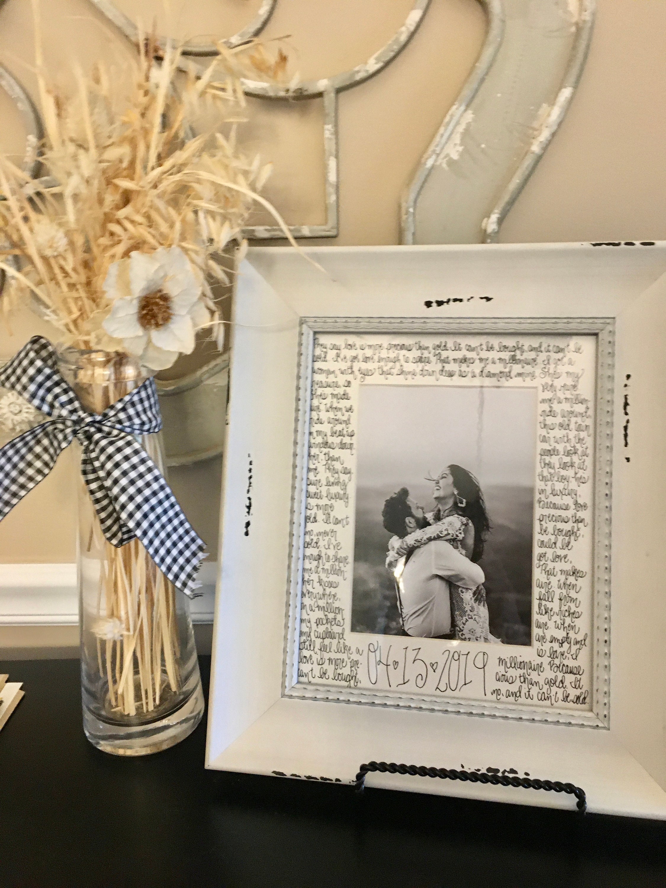 Regalo de letras de canciones para aniversario boda o | Etsy