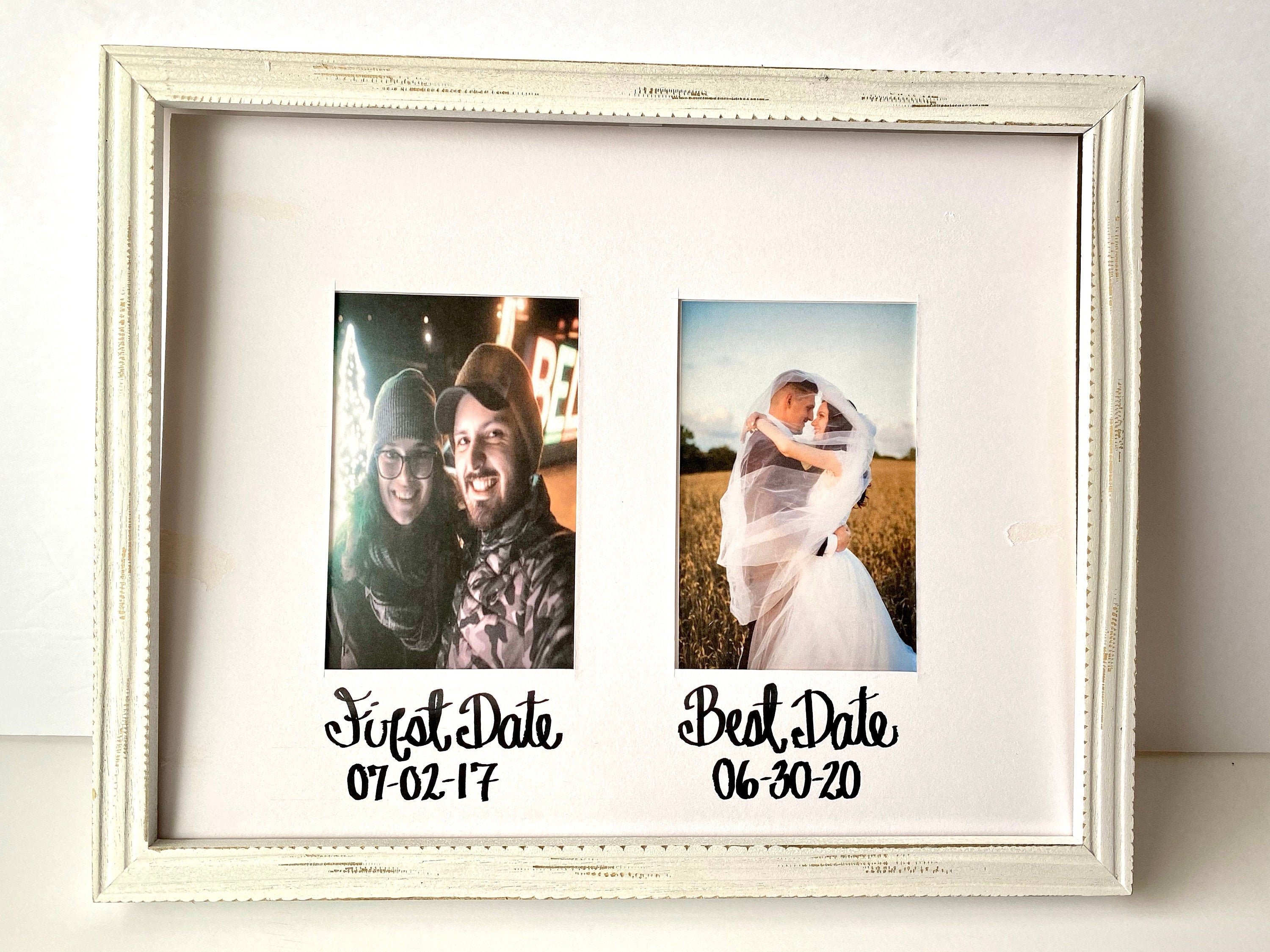 Now and Then Frame Parents Anniversary Gift 25th Wedding Etsy