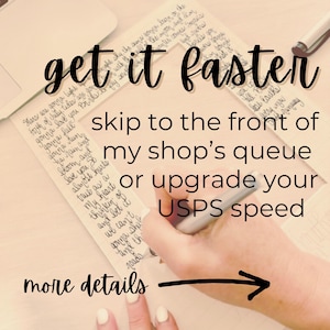 Rush Order Upgrade, Hand-Lettered Photo Mat Gifts