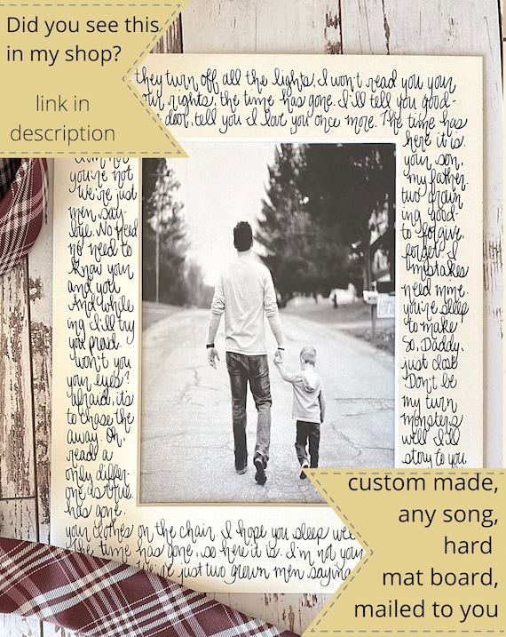 Song Lyrics Gift Gift for Dad Bereavement Gift Parent Loss -  Finland
