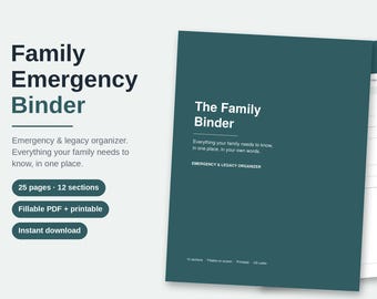 Family Emergency Binder
