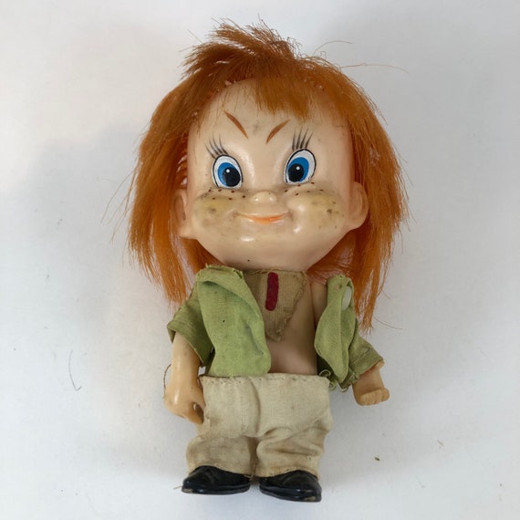 Vintage Red Head Boy Doll Bratty Brat Face Freckles 60 70s As Etsy