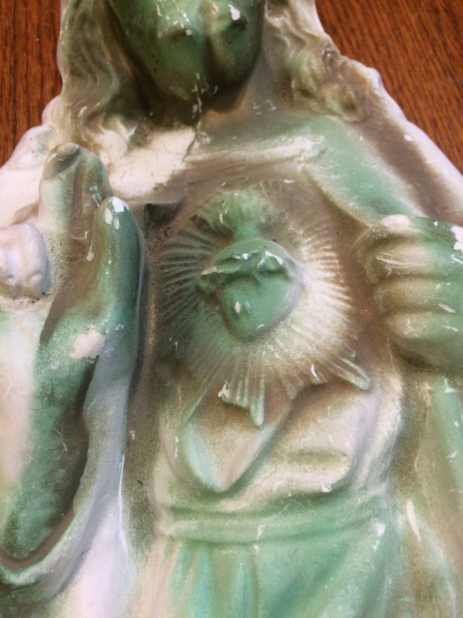 Jesus Plaster Sacred Heart Wall Hanging Shabby Chic Vintage Etsy