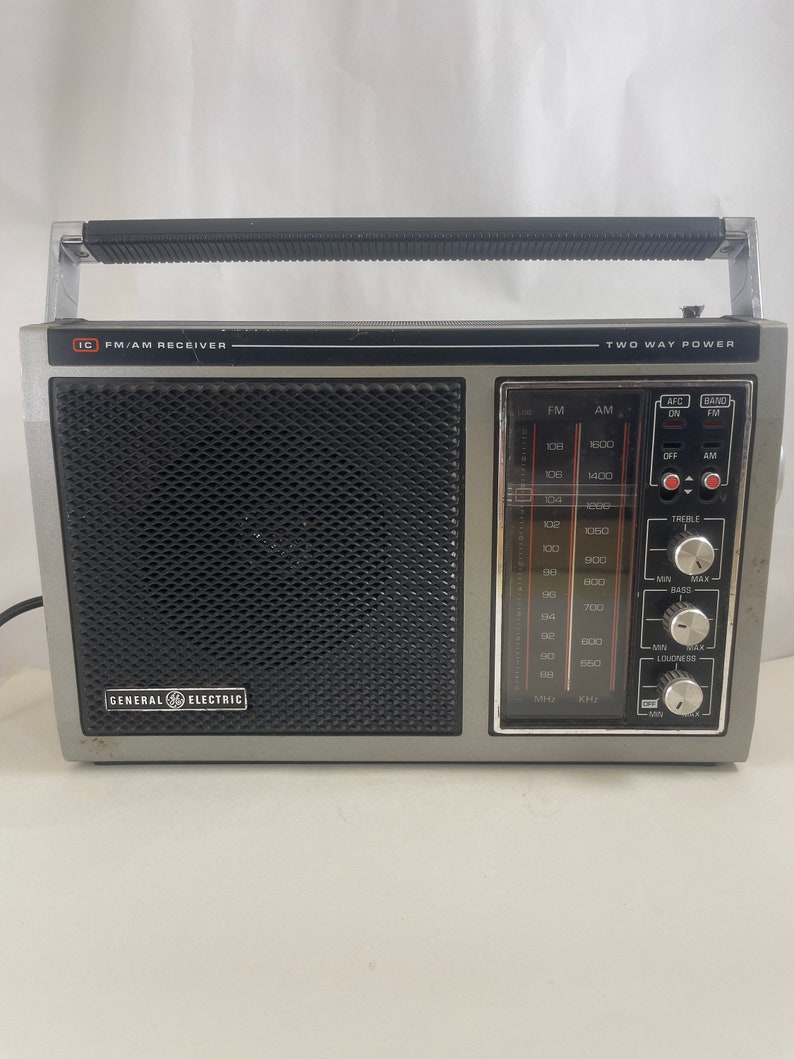 Vintage General Electric Radio AM/FM Receiver Two Way Power - Etsy