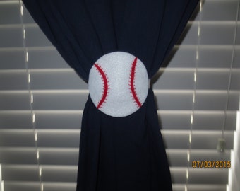 Baseball Tie-backs (Set of 2)