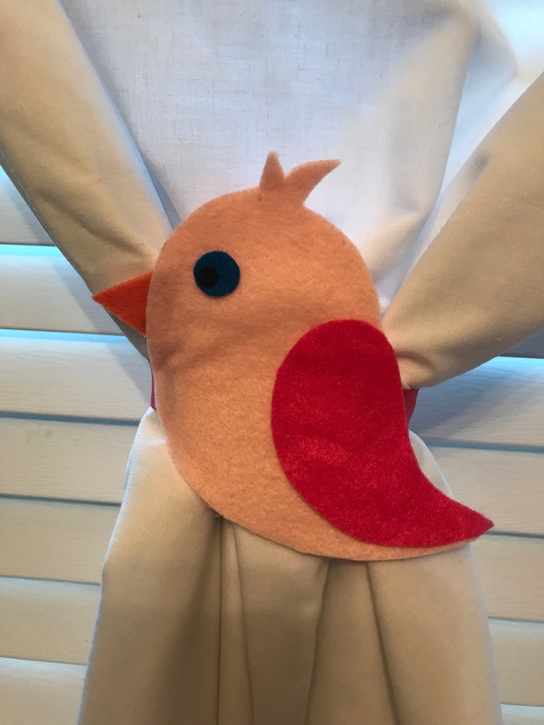 Bird Curtain TieBacks set of 2 Etsy