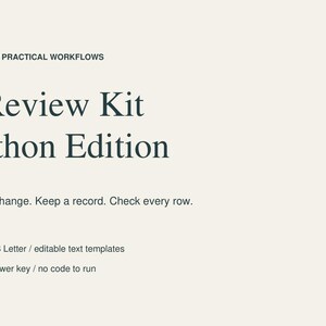 No-Code CSV Inventory Review Guide and Change Log