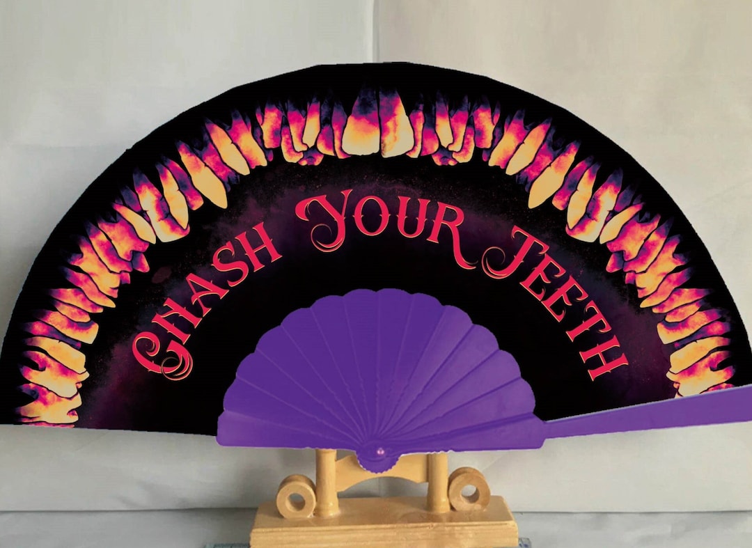 Tooth Fan Gnash Your Teeth Hand Fan: Body Horror Rave Festival Fan - Etsy